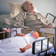 Hospital officials cited the similar-looking liver spots, blue cataract-laden eyes, and double-bypass scars in mixing up the elderly Crowley (top) and Kaminski (top).